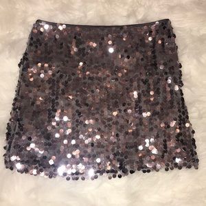 Forever 21 silver sequin skirt size small